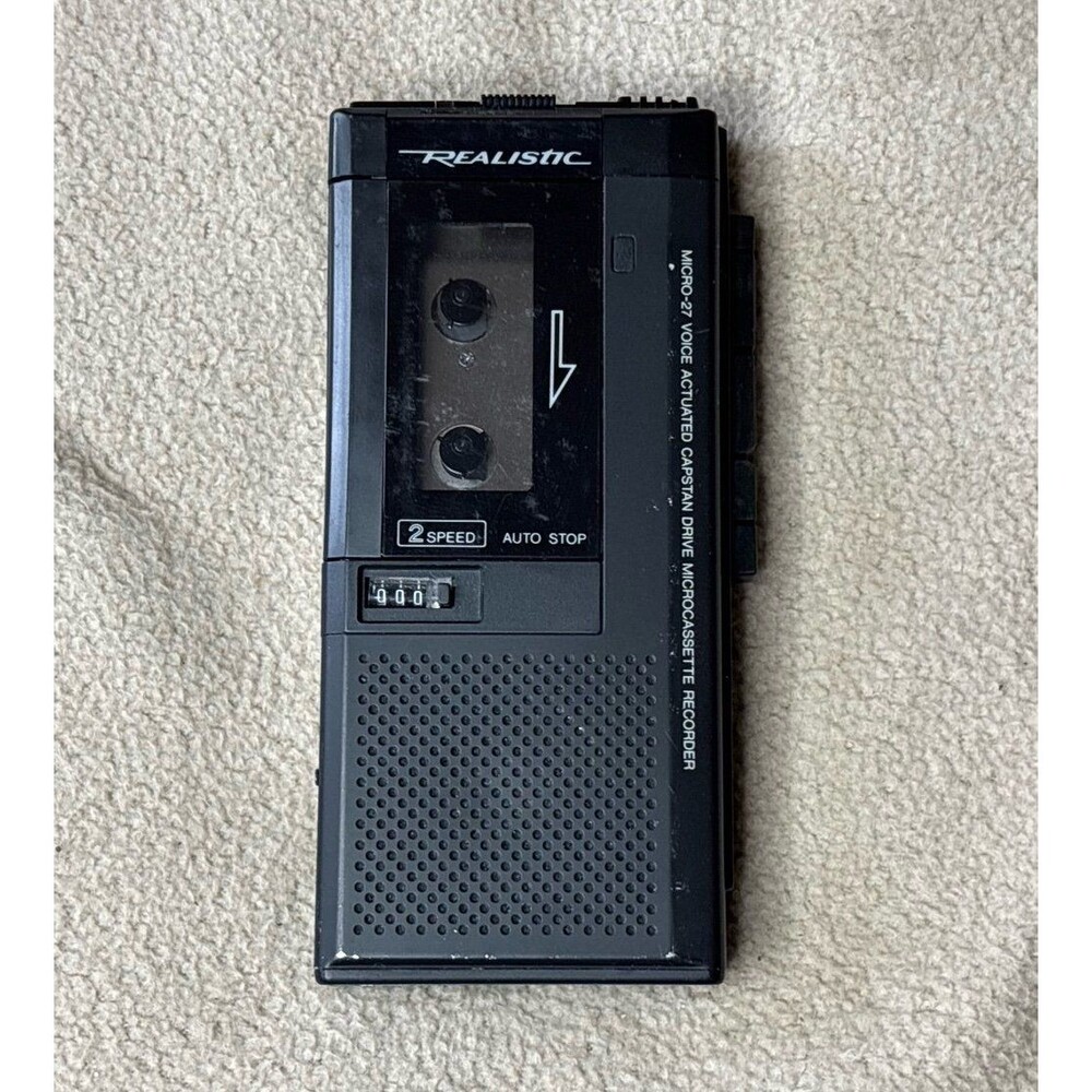 Realistic Micro-27 MicroCassette Tape Recorder  Model 14-1044 2-Speed Works